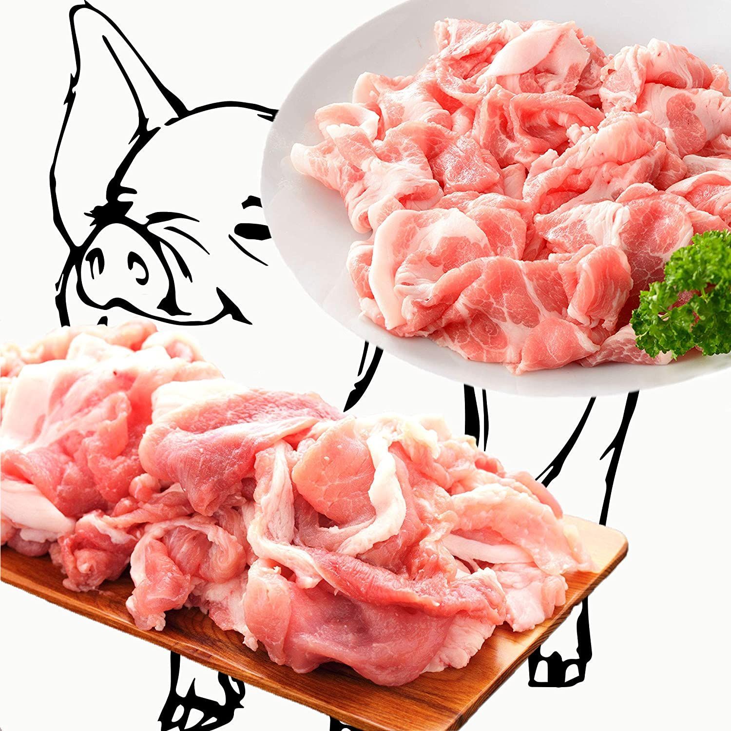 国産 豚肉 切り落とし 6パック 肉　豚コマ切れ　豚　バラ　肉-2