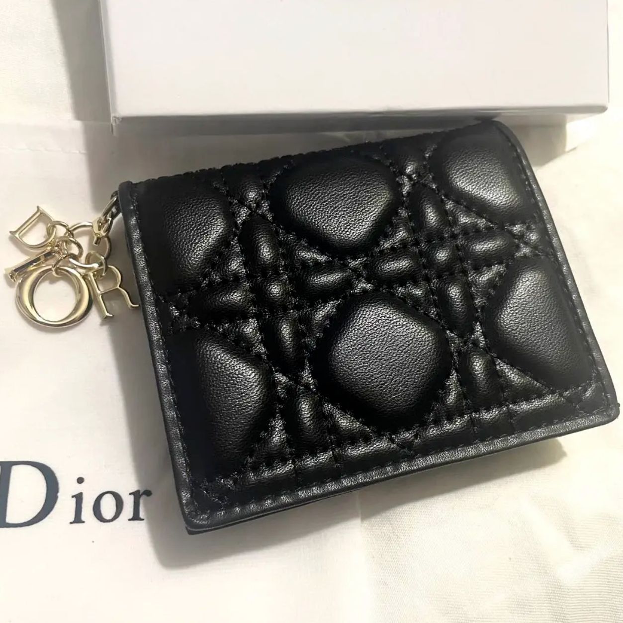 限定 LADY DIOR ミニウォレットブラック 即日発送 匿名配送 翌日配達 