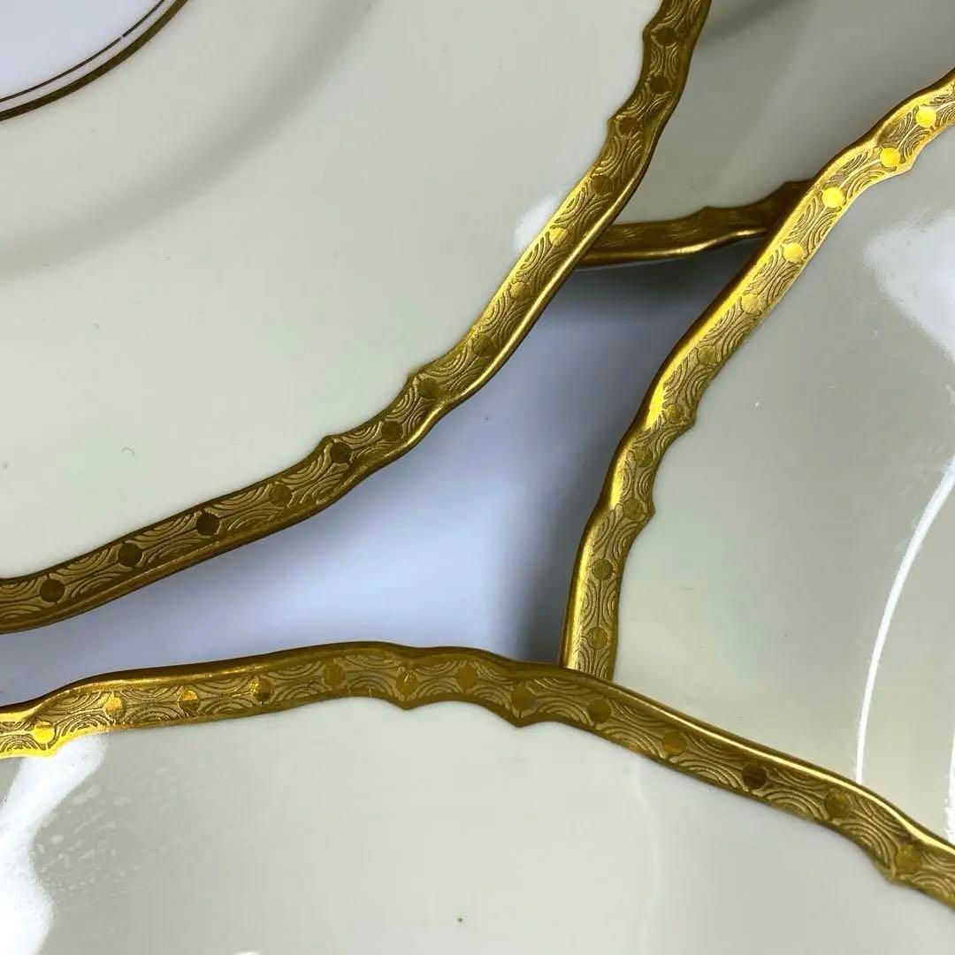 時代ロイヤルウースター 金彩プレート6枚 直径23㎝ 東Y6-0912