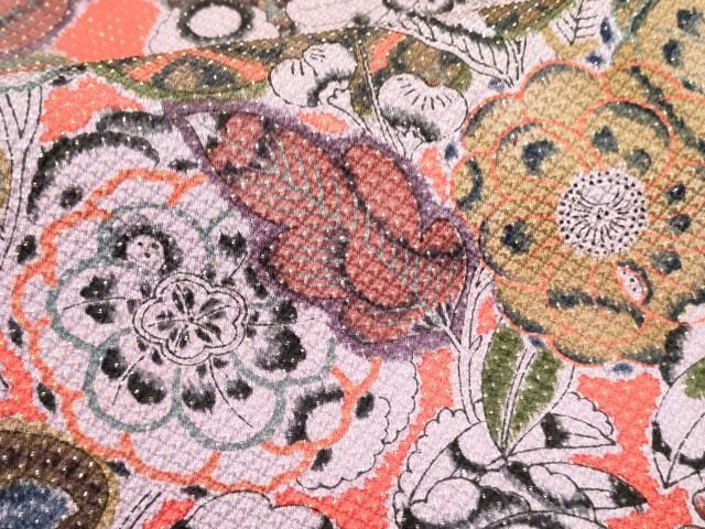 平和屋着物○訪問着 辻が花 金通し地 仮絵羽 正絹 逸品 未