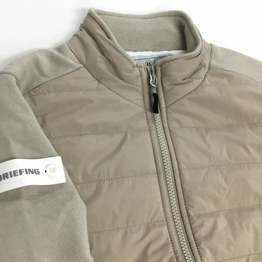 超 ブリーフィング 異素材中綿ジャケット ベージュ 前身頃中綿 一部ニット レディース S ゴルフウェア BRIEFING LLC-HASEGAWATOSO_COM