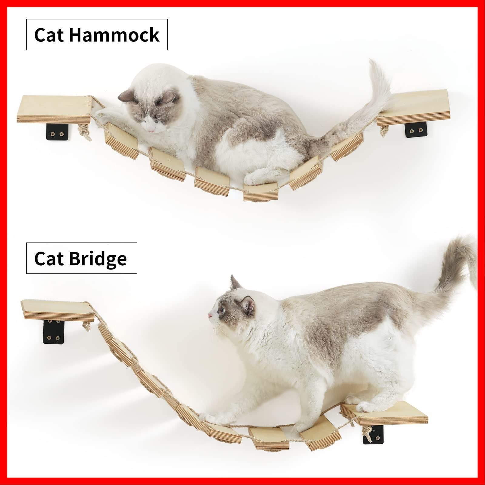 人気商品】DIY キャットウォーク 木製 吊り橋 遊び場 猫 キャット ...