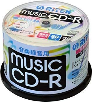 非常に良い ライテック製 RiTEK CD-R 音楽用 50枚パック CD-RMU80.50SPA qqffhab