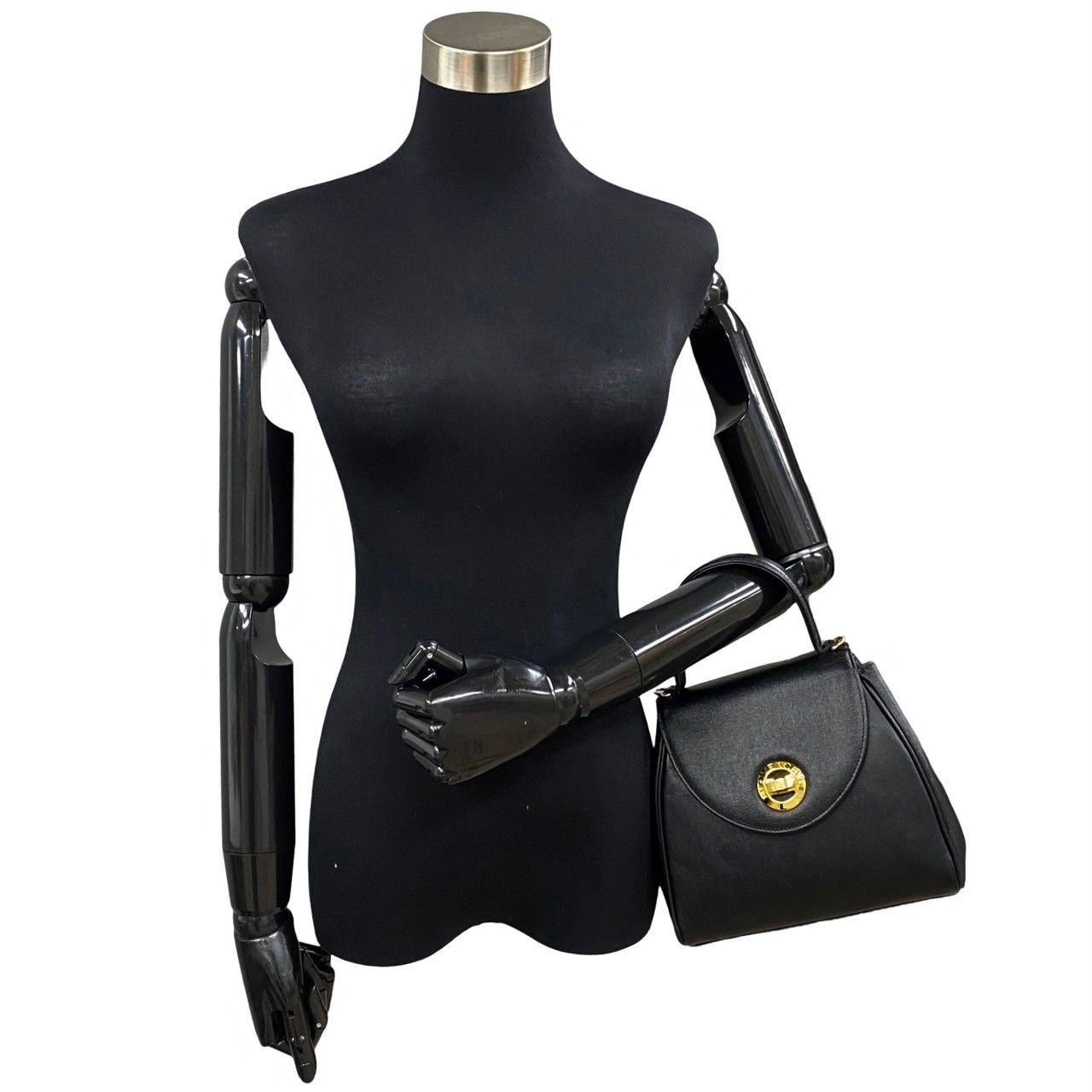 美品 ジバンシー レザーハンドバッグ ターンロック 2way ショルダー