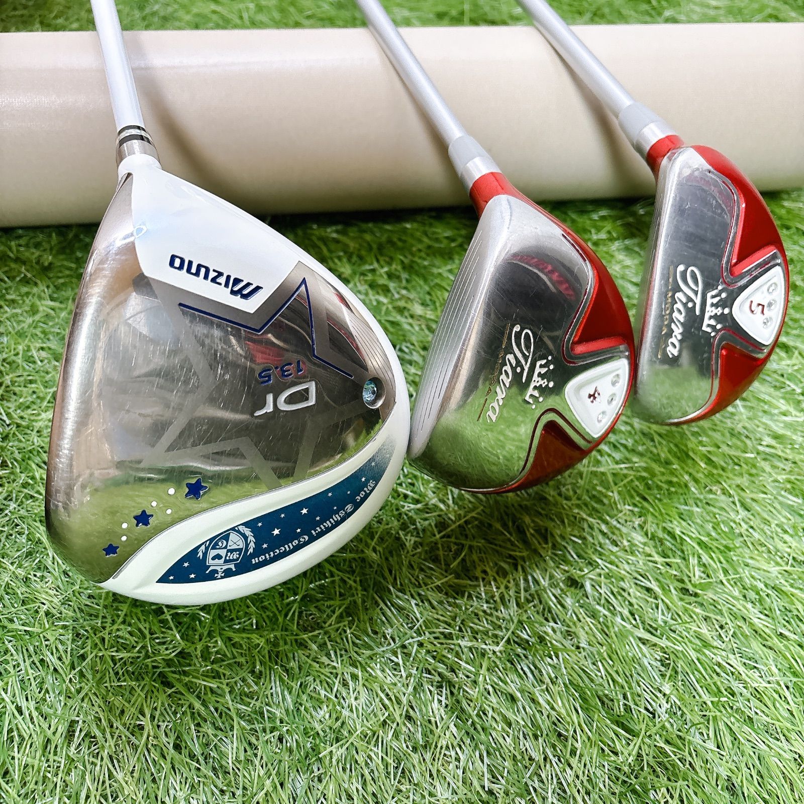 ミズノ ウィルソン レディースゴルフ 8本 アディダスキャディバッグ付き フレックスL 右利き MIZUNO Wilson adidas ハーフセット 女性