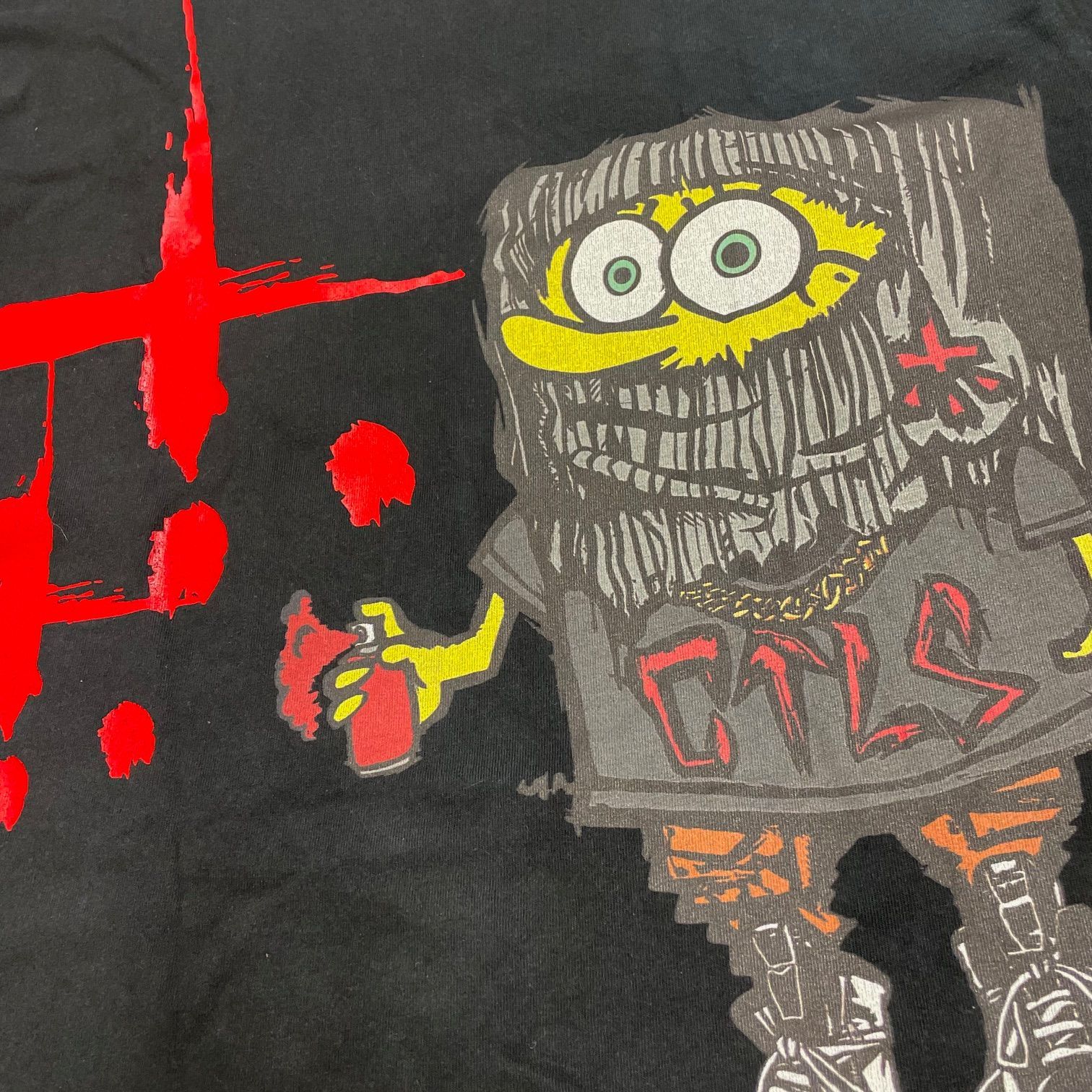 cvtvlist カタリスト スミクロ　ロンT ロングスリーブ　スポンジボブ CVTVLIST スポンジボブコラボカットソー ロンT 長袖 カタリスト