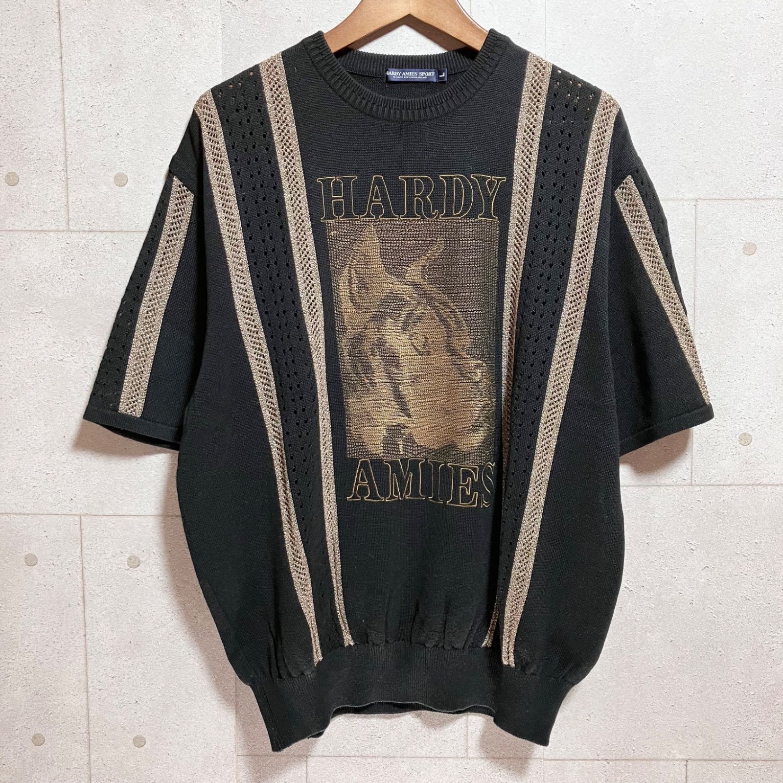 HARDY AMIES SPORT ハーディエイミス サマーニット ロゴ 半袖