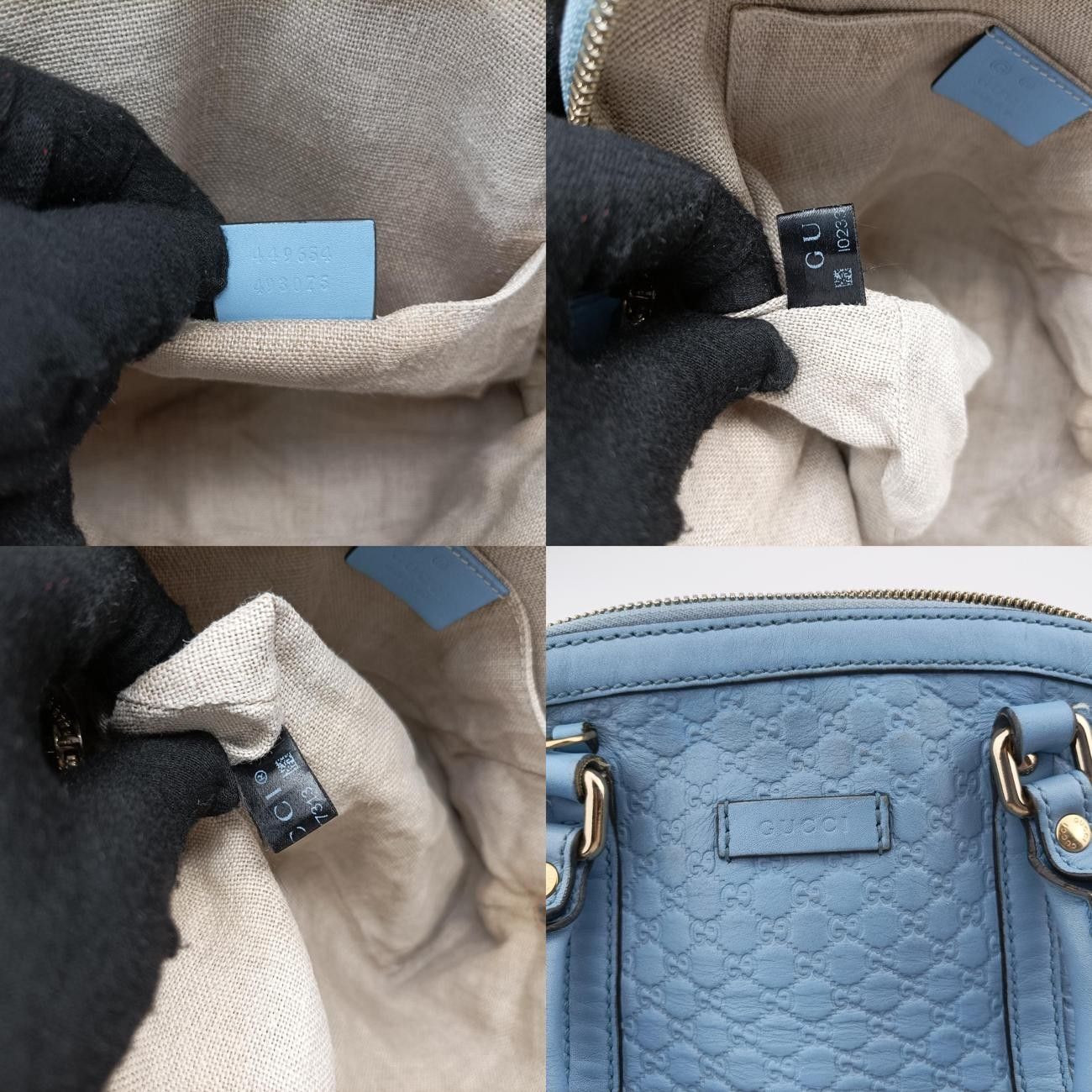 グッチGucciマイクログッチシマブルーレザー449654I023377313