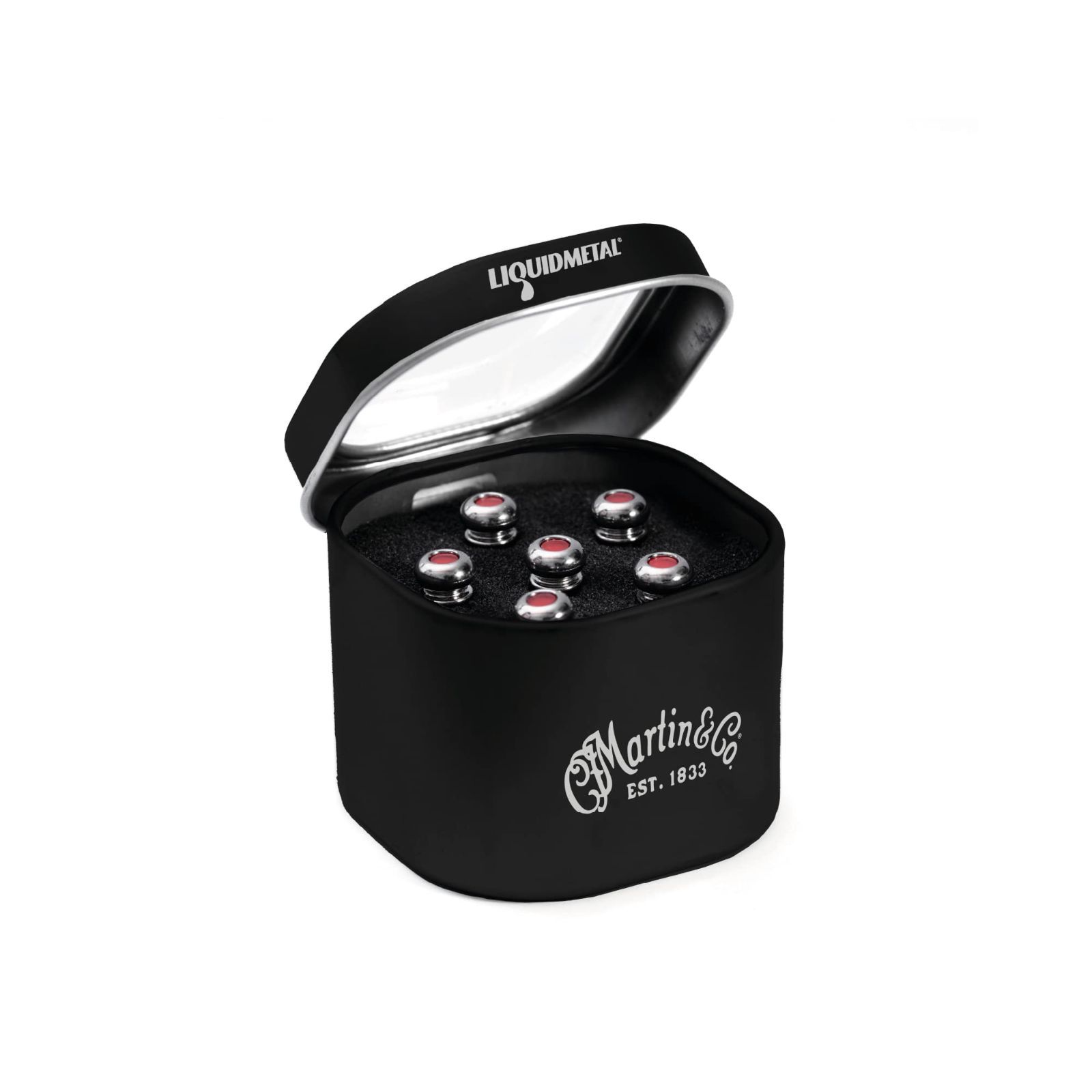 PatternName 18APP0007 MARTIN 18APP0007 クローム レッドドットLIQUIDMETAL LUXE BY MARTIN Bridge Pins ブリッジピン