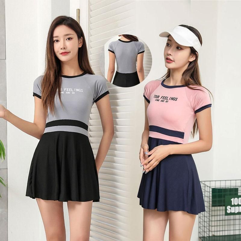 水着 レディース ワンピース 20代 リボン 韓国風 プール みずぎ 女の子 学生 体型カバー 大人 可愛い おしゃれ 着痩せ 海水浴  hab