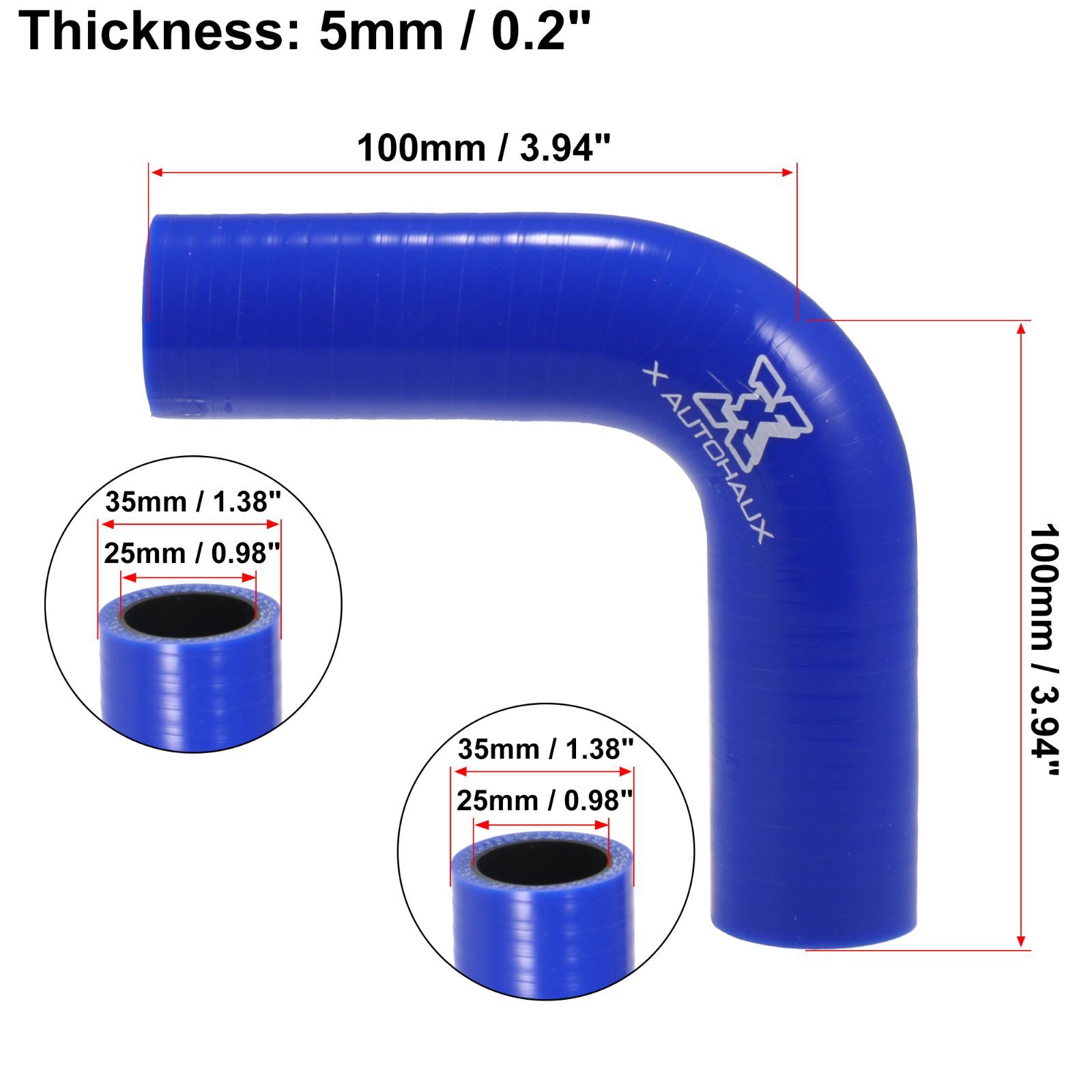 シリコンホース シリコンパイプ ラジエーターホース 内径25mm 排気