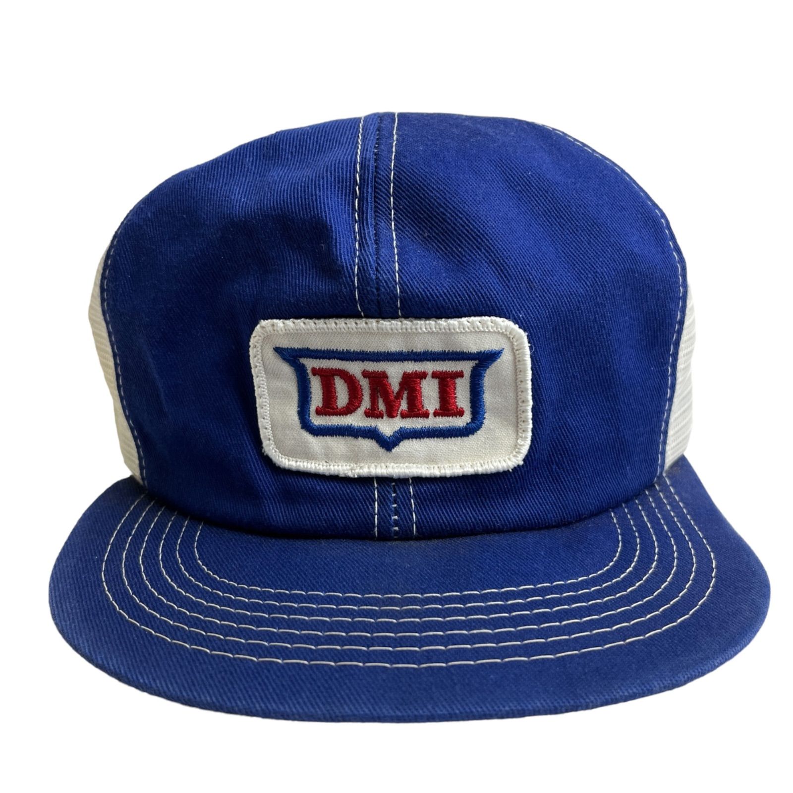 【アメリカ製】DMI (ディーエムアイ) メッシュキャップ ワッペン K-BRAND アメリカンビンテージ 青白