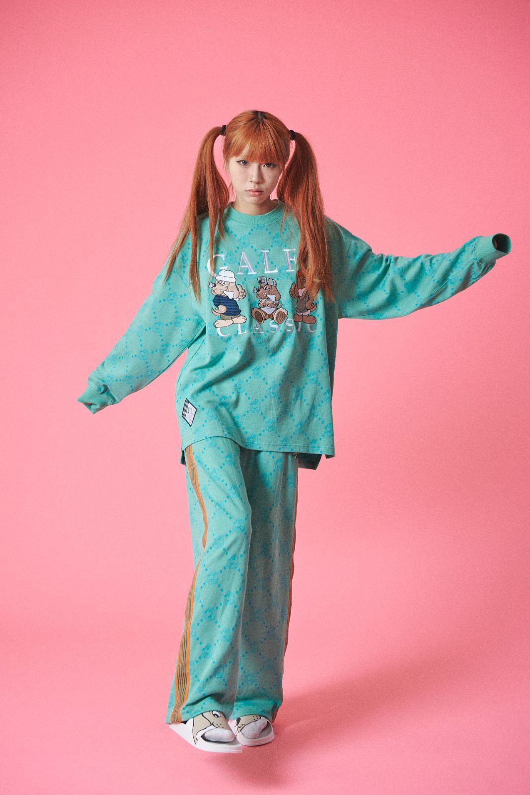ガルフィー GALFY 紋紋ロンTee極 141005 長袖Tシャツ グリーン
