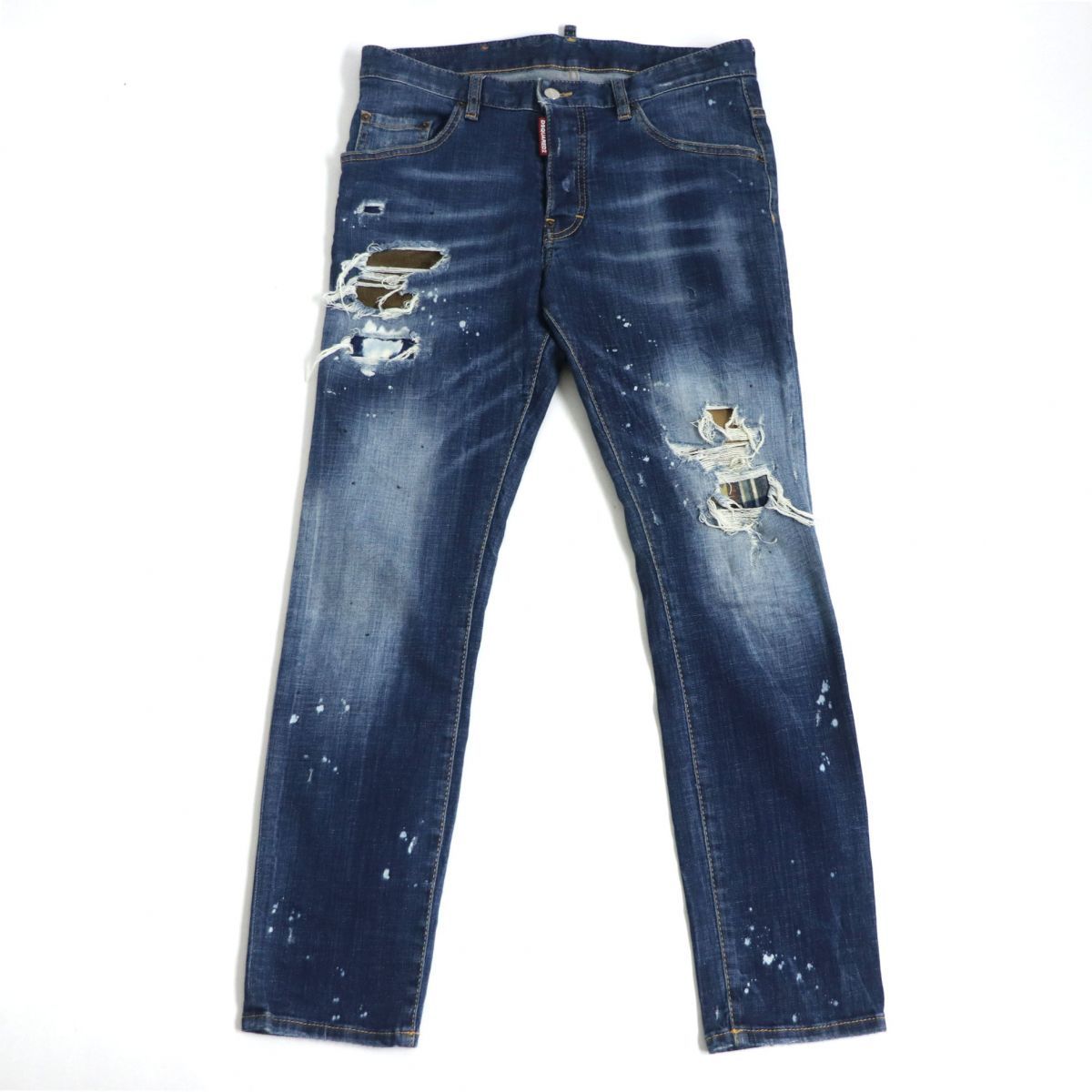 美品□18AW ディースクエアード S74LB0446 S30342 Skater Jean ペンキ