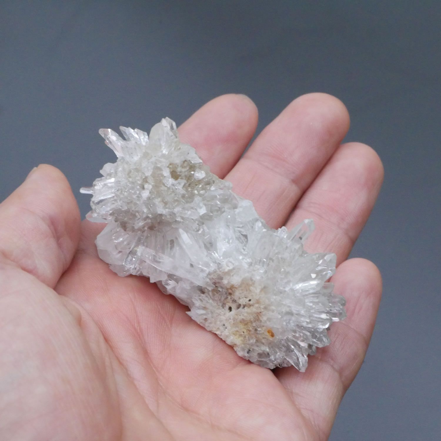 お花の形♡ 菊花水晶 クラスター 浄化 天然石 四川省産 菊花水晶 クラスター 1点物 約62g（レインボー部分あり