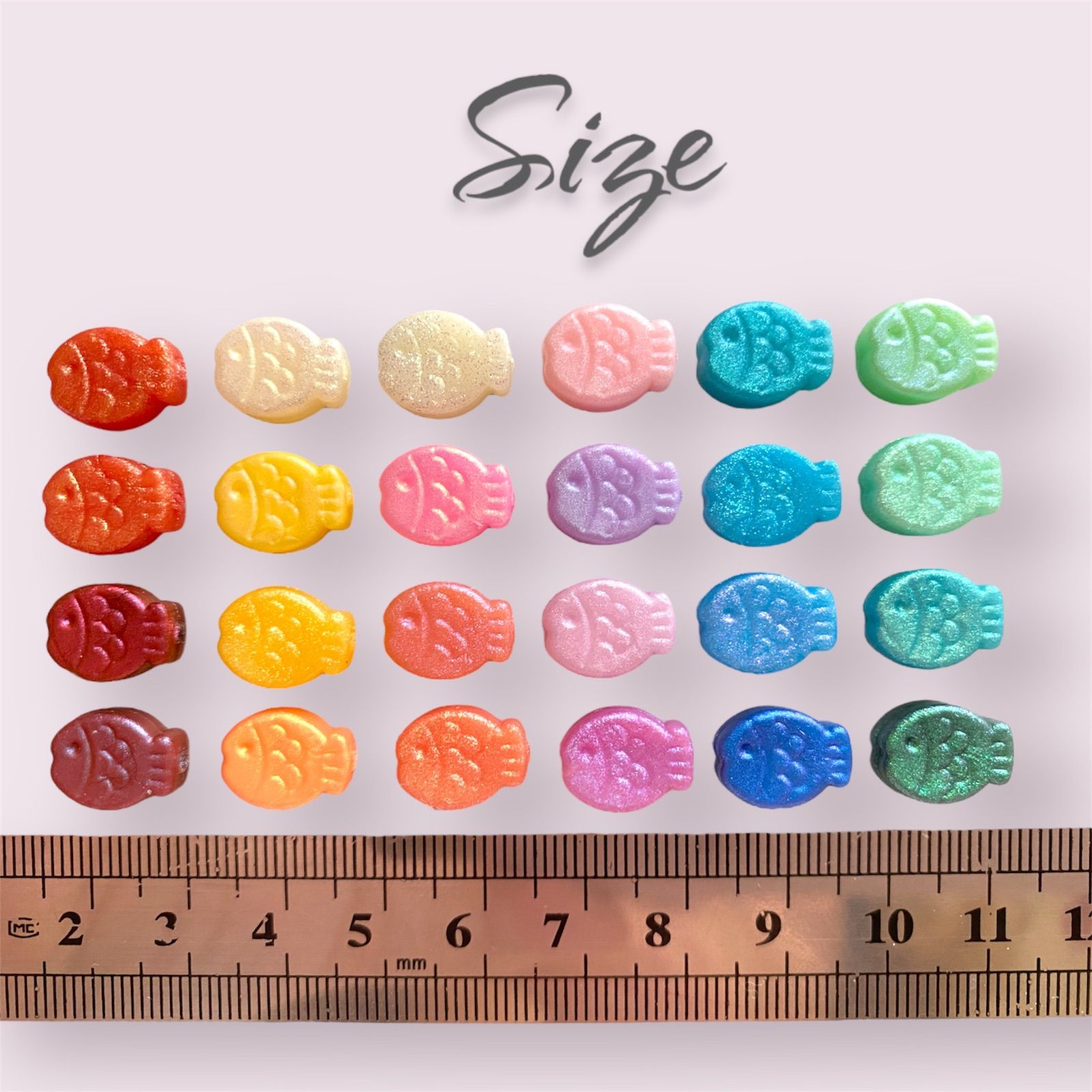 激レア シーリングワックス お魚型 お試しセット 全24色を2個ずつ ラメ  