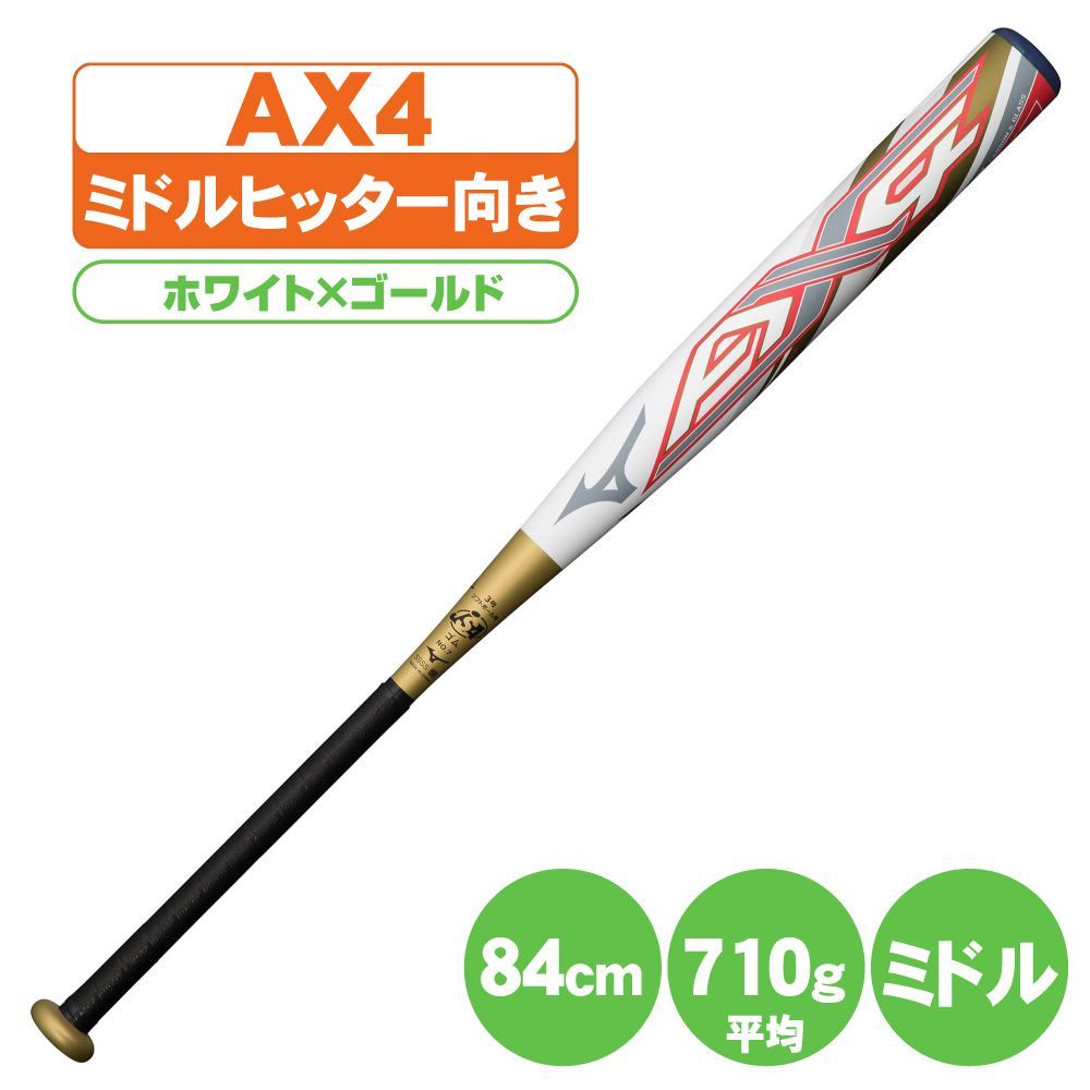 ソフトボールバット 3号 ax4 ミズノ ソフト3号ゴムボール用バット AX4 1cjfs326