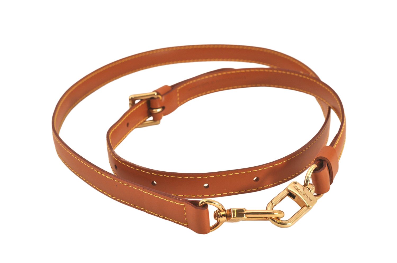 【LOUIS VUITTON】ショルダーストラップ　レザー　ブラウン LOUIS VUITTON ショルダーストラップ レザー ダークブラウン