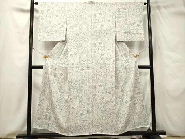 平和屋着物○本場結城紬 重要無形文化財 色無地 紫鳶色 正絹 逸品