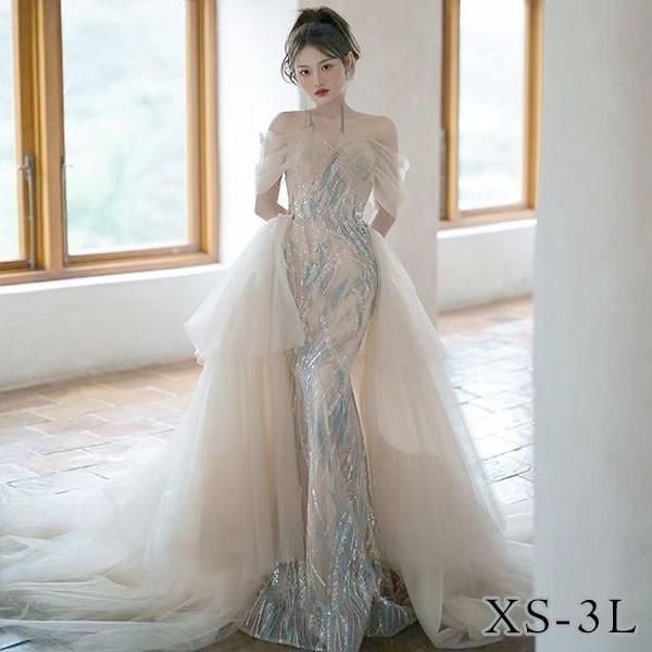 マーメイドドレス 大人 オフショルダー 演奏会 結婚式 母親 ロング 披露宴 レディース 発表会 イブニングドレス パーティード 売れ筋商品 ZZ520