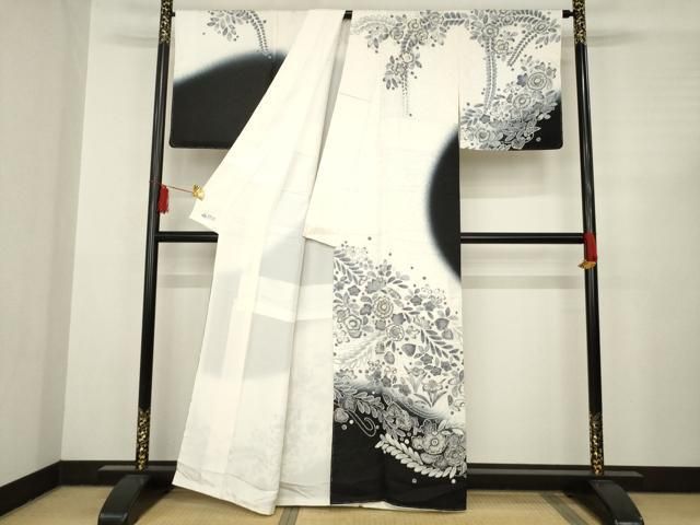 平和屋着物○訪問着 辻が花 舞花文 暈し染め やまと誂製 正絹 逸品