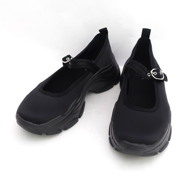 5分のみ着用 ZARA バレエフラットスニーカー ブラック 40 ✨️美品✨ ZARA バレエフラットスニーカー ブラック サイズ40