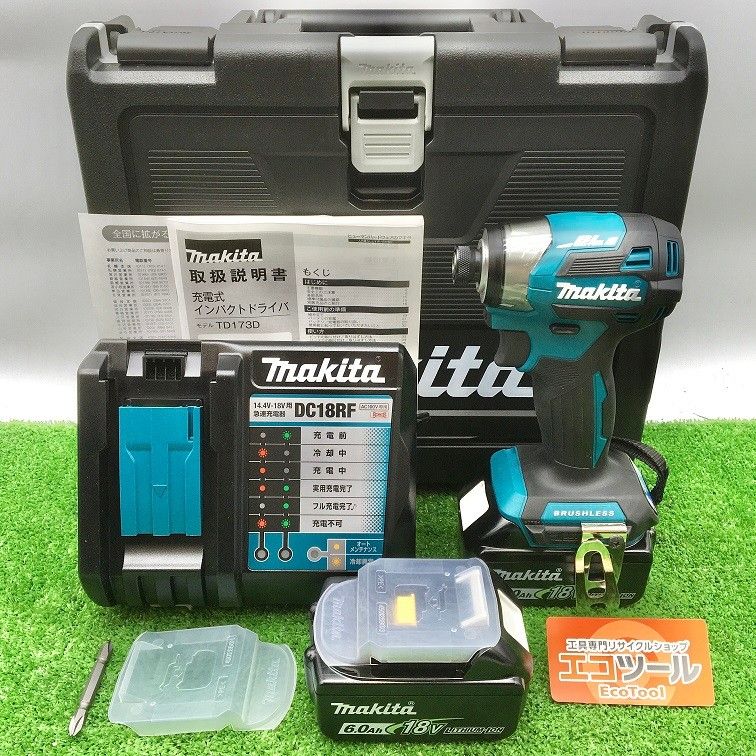 Makita マキタ 18v充電式インパクトドライバ TD173DRGX 青 Blue IT2H8YL1AUIH エコツール小牧ｲﾝﾀｰ店 M02