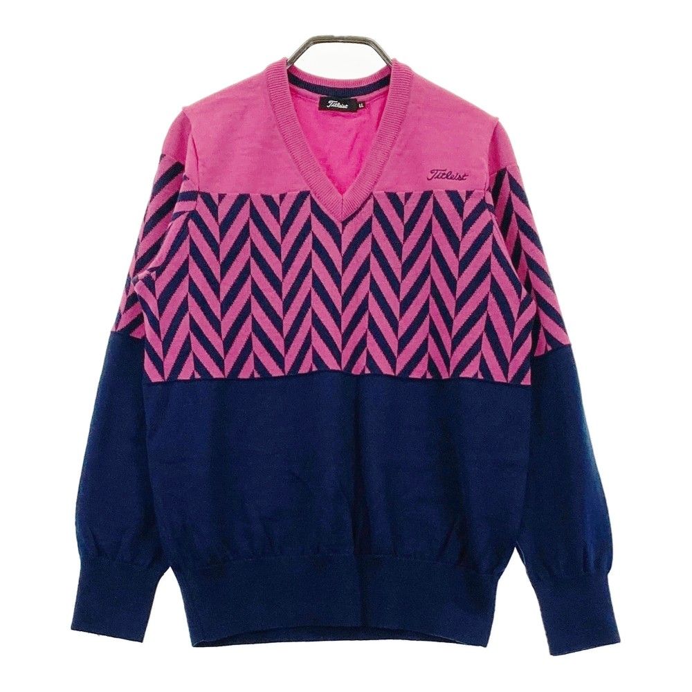 サイズ：LL TITLEIST タイトリスト ニットセーター ネイビー系