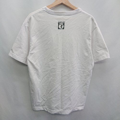 ◇ DISCUS Athletic ロゴプリント 半袖 Tシャツ サイズL ホワイト ブラック イエロー メンズ E  【1407020018142】