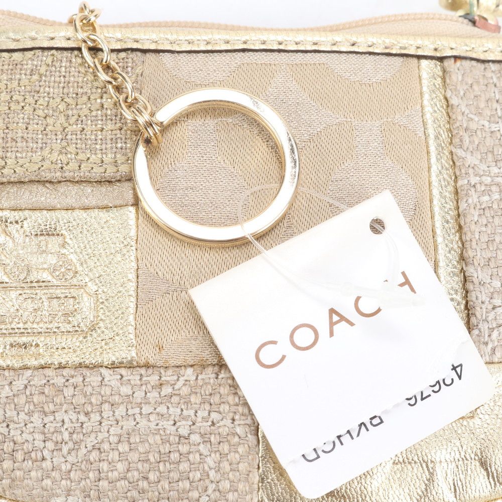✨新品 未使用✨COACH シグネチャー コインケース パッチワーク レザー 美品 コーチ パッチワーク シグネチャー オプアート レザー