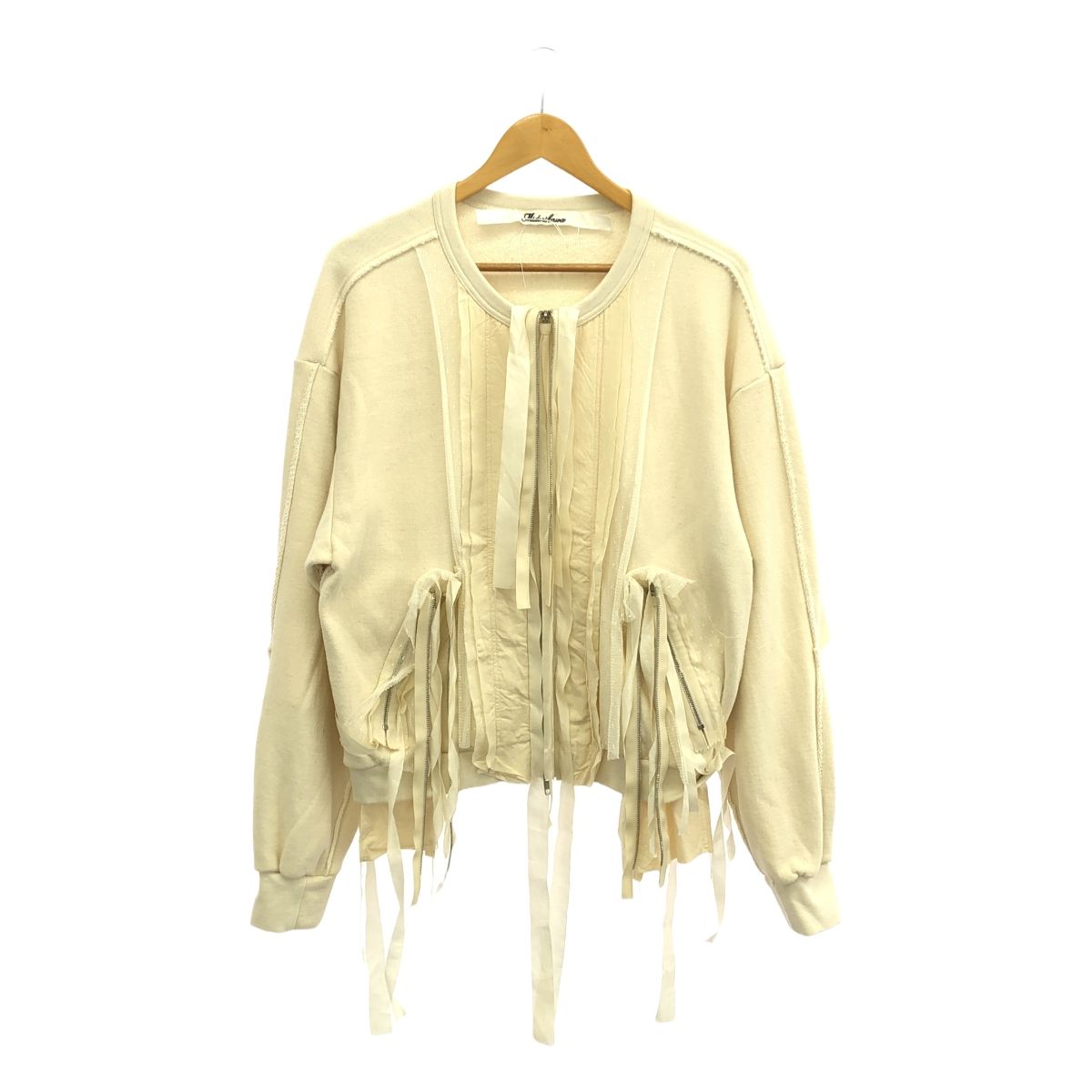 【新品】  Midorikawa / ミドリカワ | 2023AW | Full Zip Sweat ノーカラー フルジップ スウェットジャケット | S | IVORY / アイボリー | メンズ 新品】 Midorikawa / ミドリカワ | 2023AW | Full Zip Sweat ノー