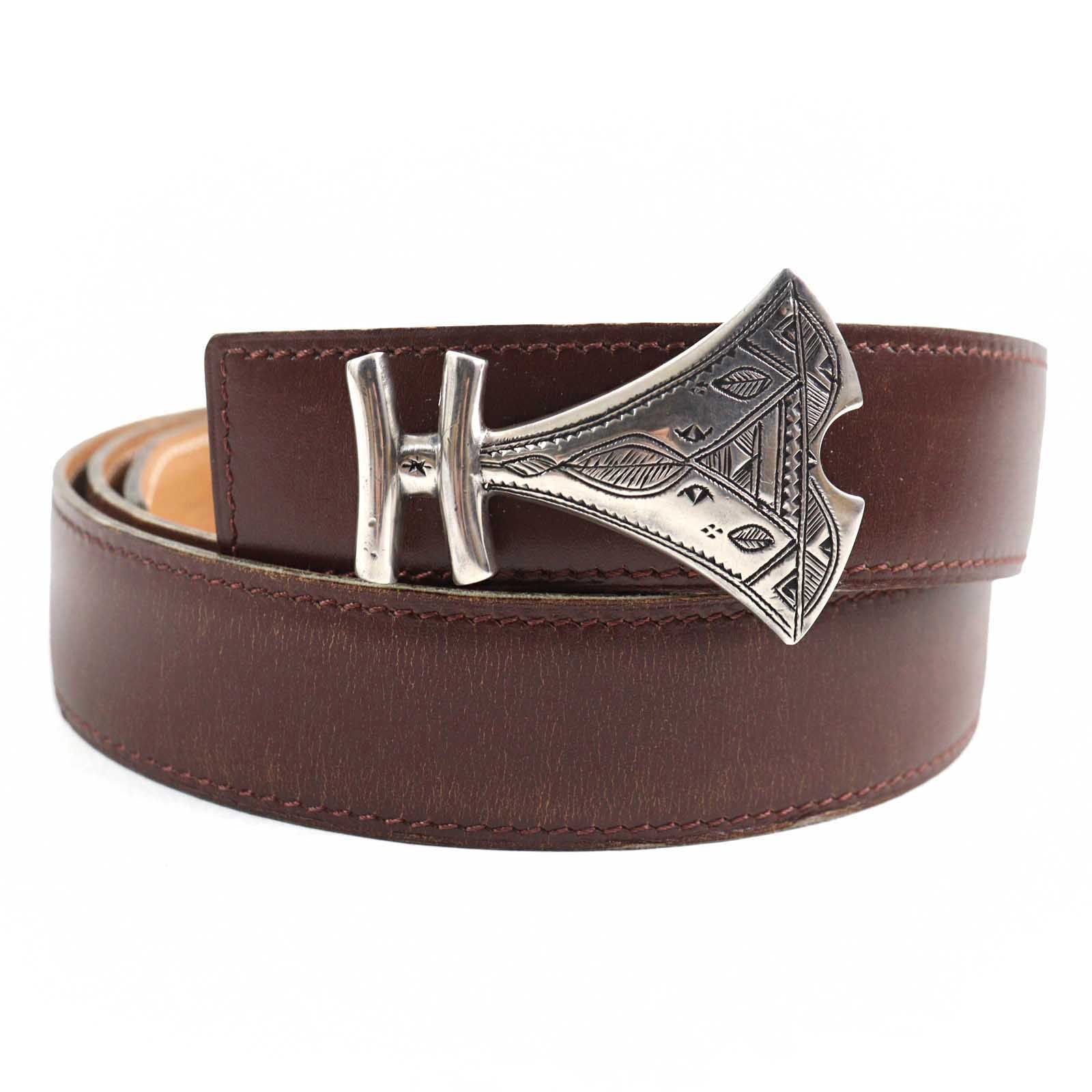 HERMES エルメス トゥアレグ バックル シルバー手掘り彫刻 HERMES エルメス トゥアレグ バックル シルバー手掘り彫刻