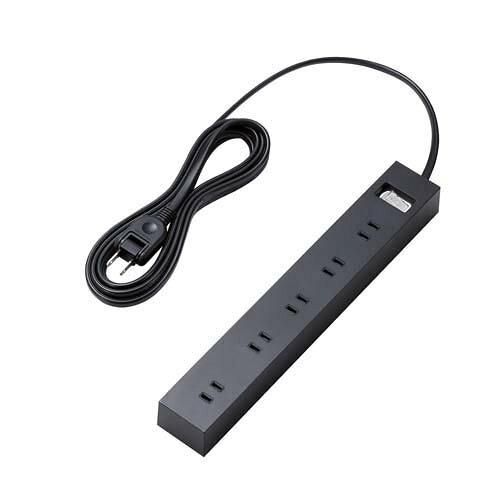 【新品・5営業日で発送】ELECOM エレコム 雷ガードタップ 一括スイッチ マグネット ホコリ防止シャッター付き スイングプラグ 10個口 3.0m ブラック ECT-1530BK 1個