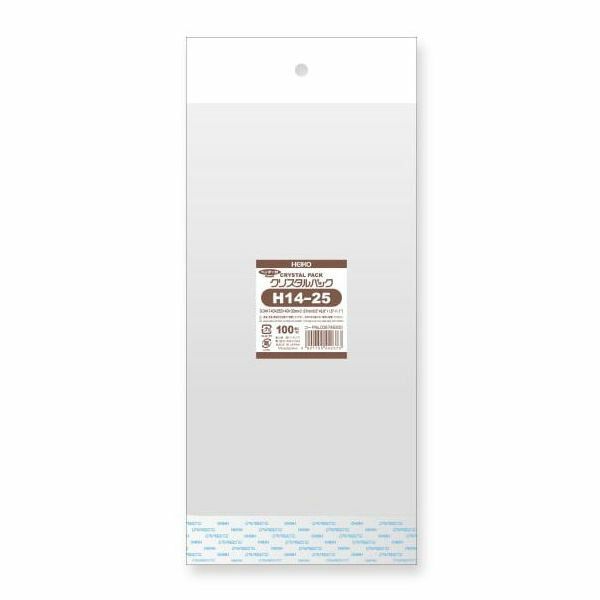 まとめ買い シモジマ HEIKO OPP袋 クリスタルパック H14-25 ヘッダー付き 100枚 幅140×高250 40 30mm 006746300 ×3セット