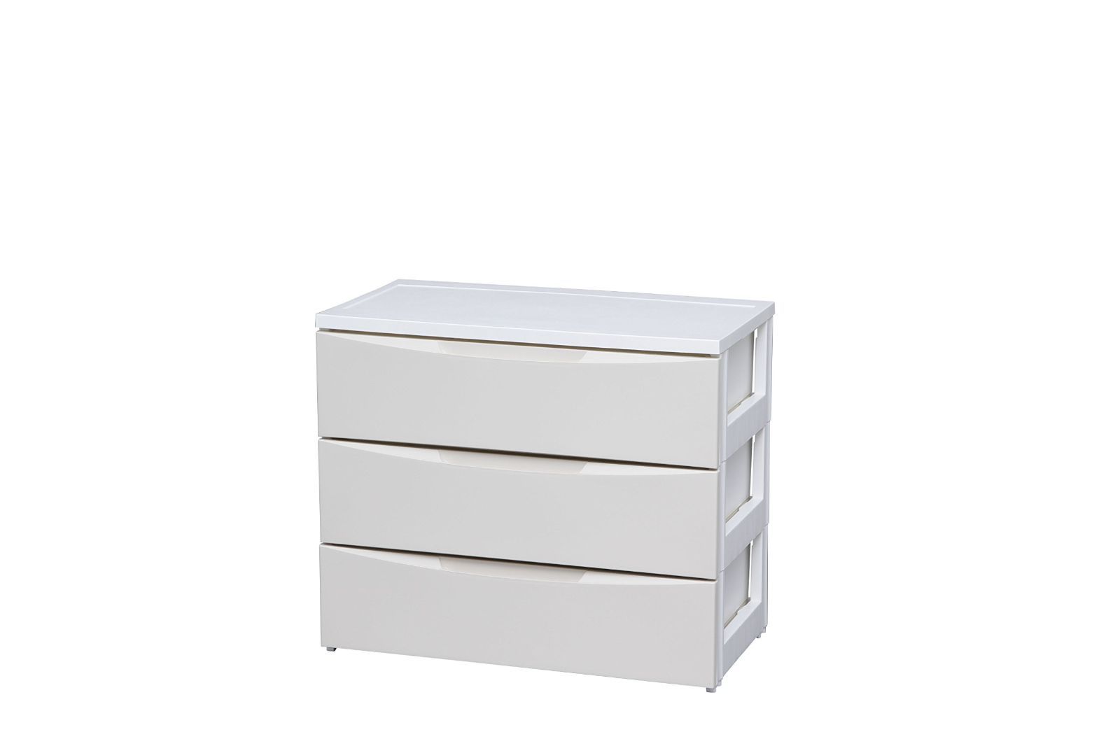 新商品 | ホワイト アイボリー 幅72.5×奥行41.5×高さ61.5cm 日本製 白 3段 プラスチック ワイド チェスト COD-723 アイリスオーヤマ