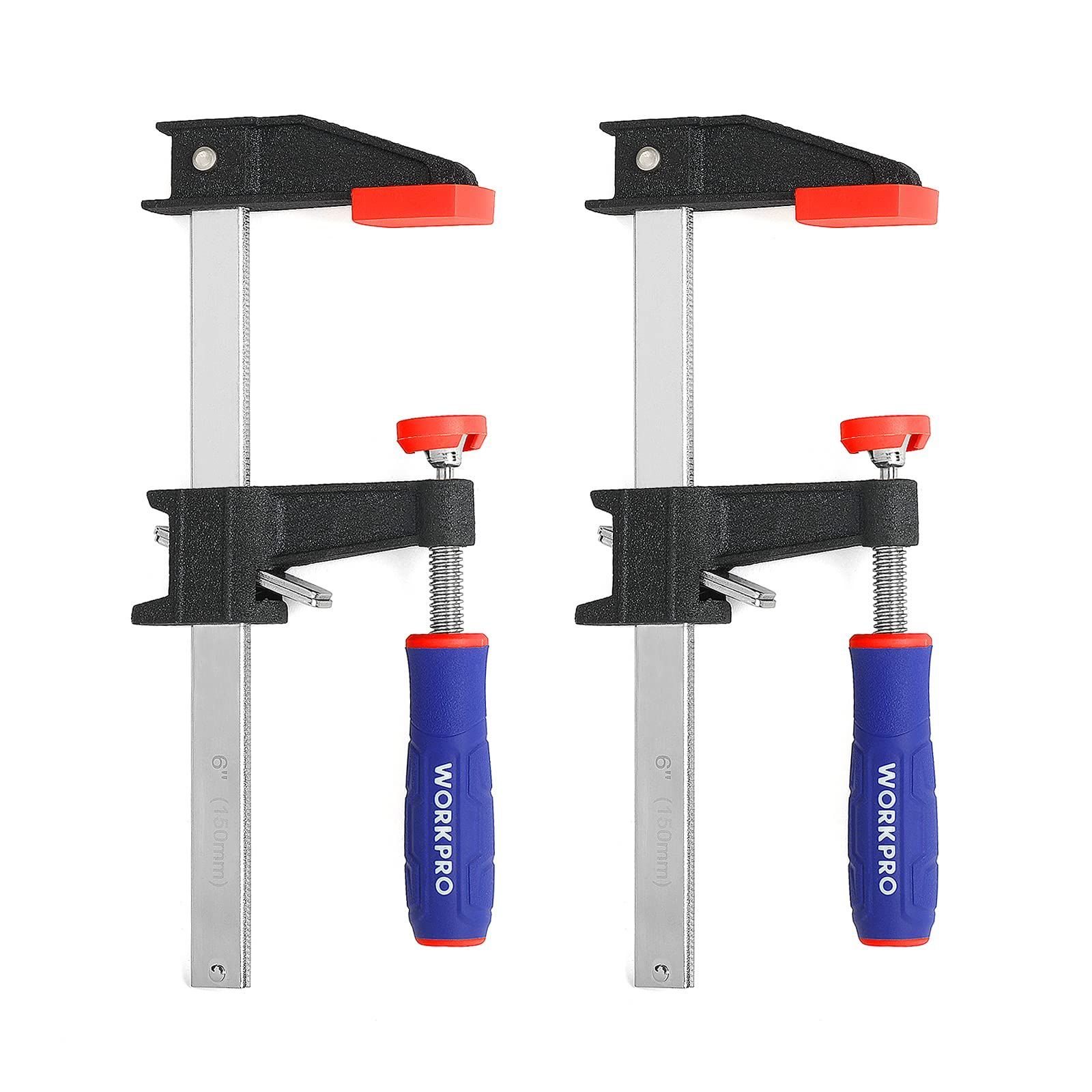 DIY工具 木工 接着 口開き150mm 強力 固定 最大締付力272kg 溶接 Fクランプ 作業 切削 クランプ 締付 F型 WORKPRO 2個セット