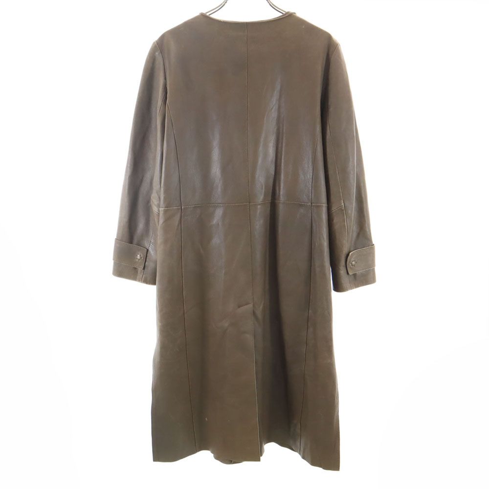 MAX MARA WEEKEND マックスマーラ ノーカラー レザーコート ＊ 【公式