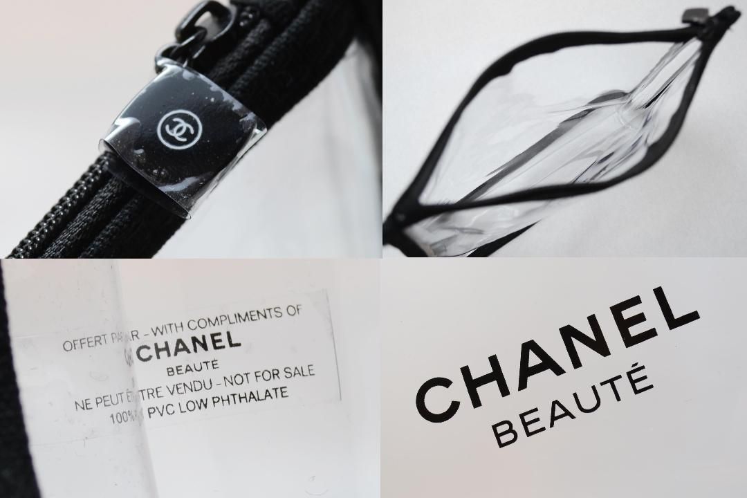 102 新品未使用本物 シャネル CHANEL ノベルティクリアポーチ - メルカリ