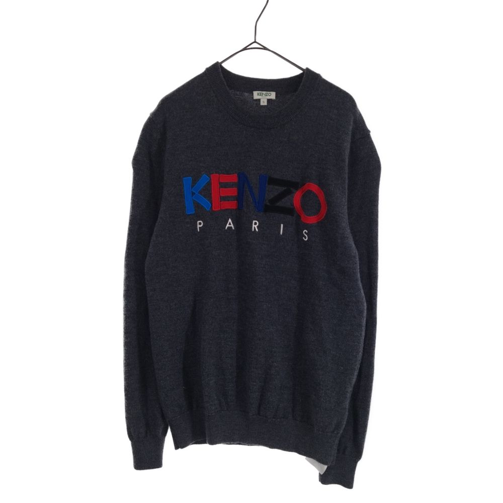 KENZO (ケンゾー) ロゴ刺繍 クルーネックニット トレーナー セーター
