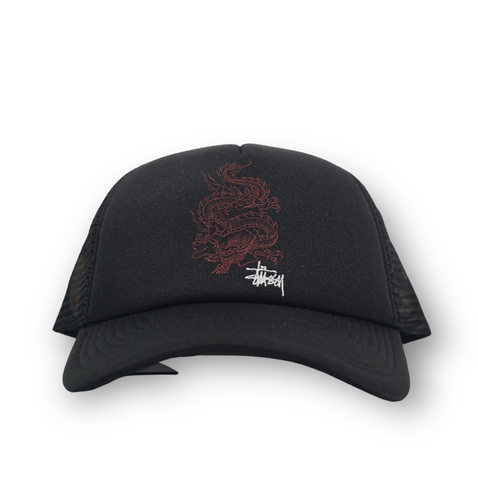 【日本未発売】Stüssy Dragon トラッカーキャップ　ステューシー 日本未発売】Stüssy Dragon Trucker Cap / Pigment Black