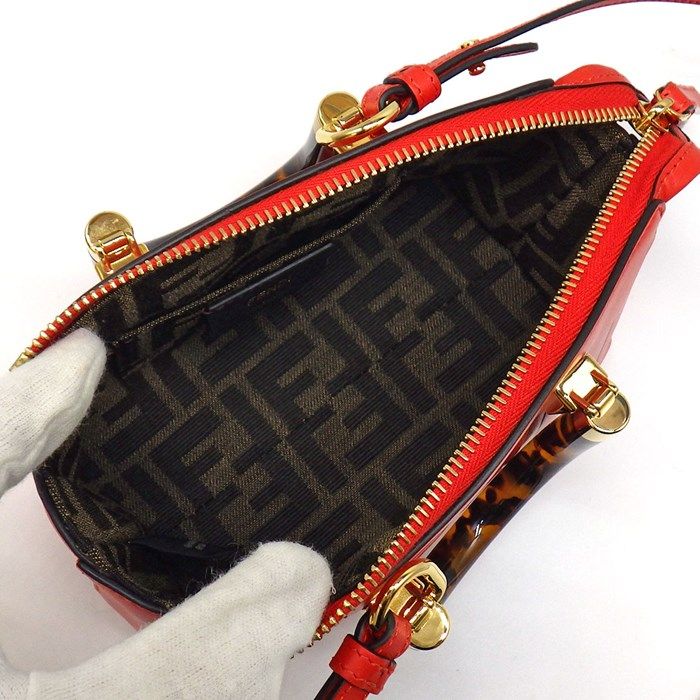 フェンディ FENDI ショルダーバッグ ハンドバッグ バイザウェイ ミニ 8BS067 ABVL パパヴェロ カーフレザー 【中古】 FENDI - フェンディ FENDI ショルダーバッグ ハンドバッグ