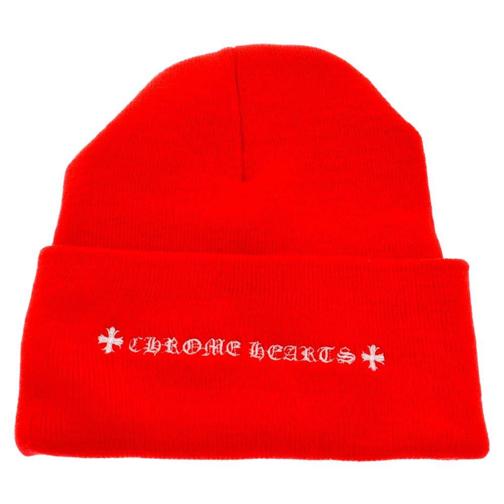 クロムハーツ ニット帽 赤 chrome hearts