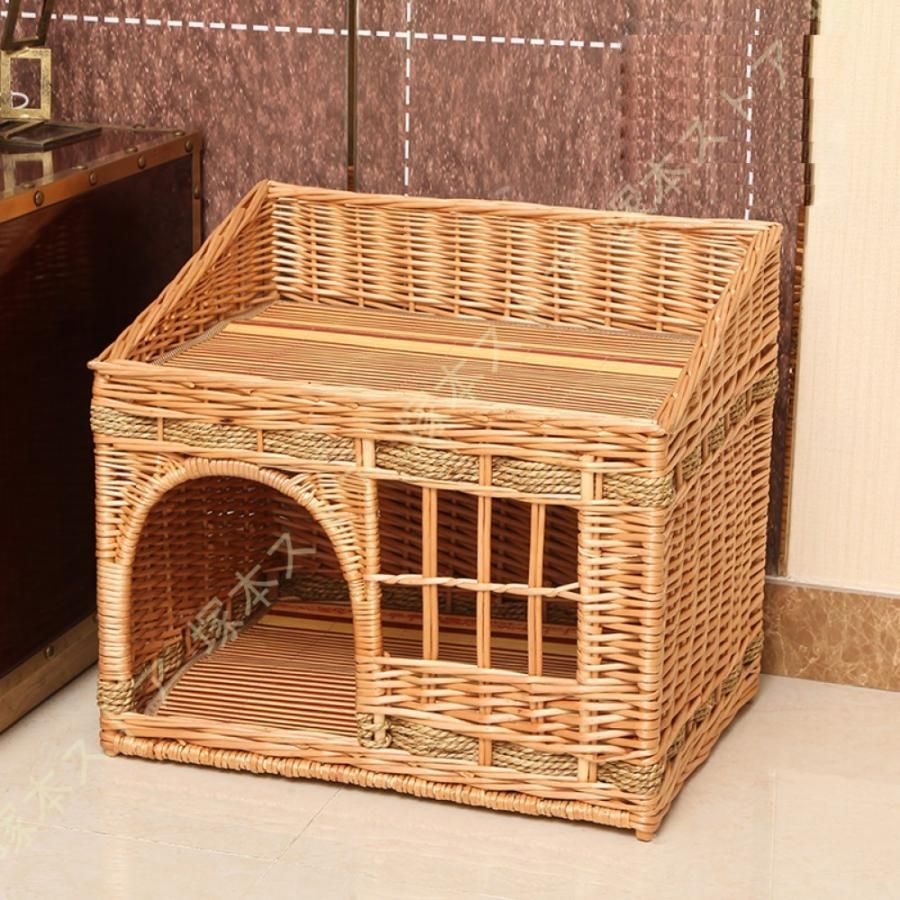 キャットハウス　ラタン　猫　ゲージ Amazon | 猫用 ペットベッド ラタン 猫かごネスト ドーム型