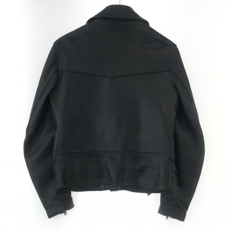 中古】666 ダブルライダースジャケット 36 ブラック トリプルシックス