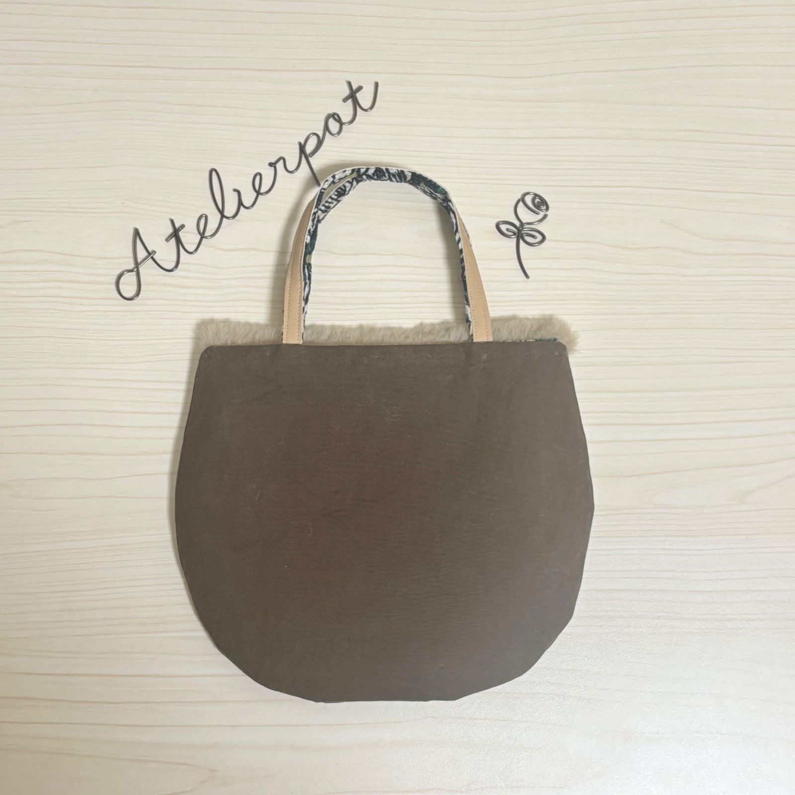 a.ぽってりボストンL アネモネ ピンクベージュ ミナペルホネン 現品