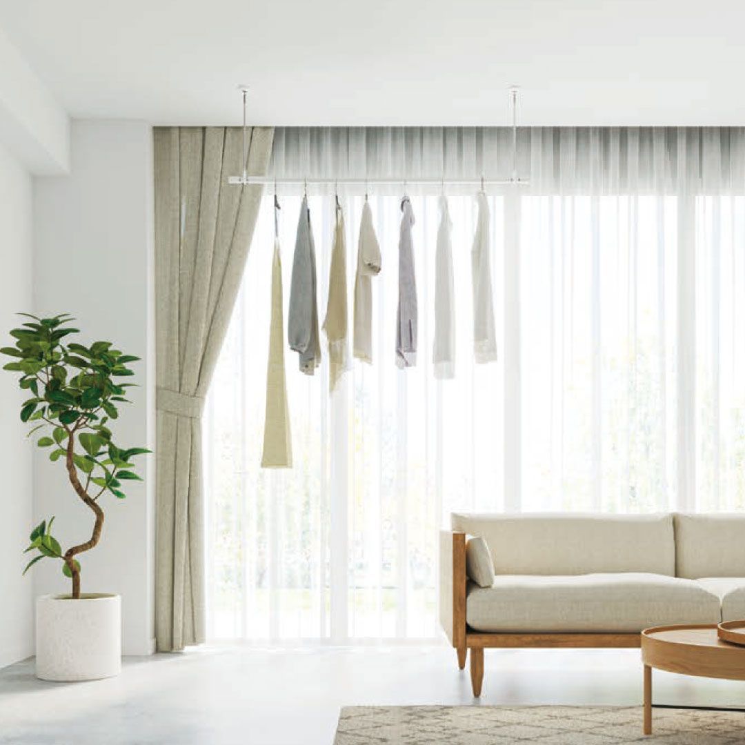 ホスクリーン 室内物干し 3点セット SPC-W QL-15-W STH-1 ホワイト 室内用 物干し竿 室内干し 省スペース