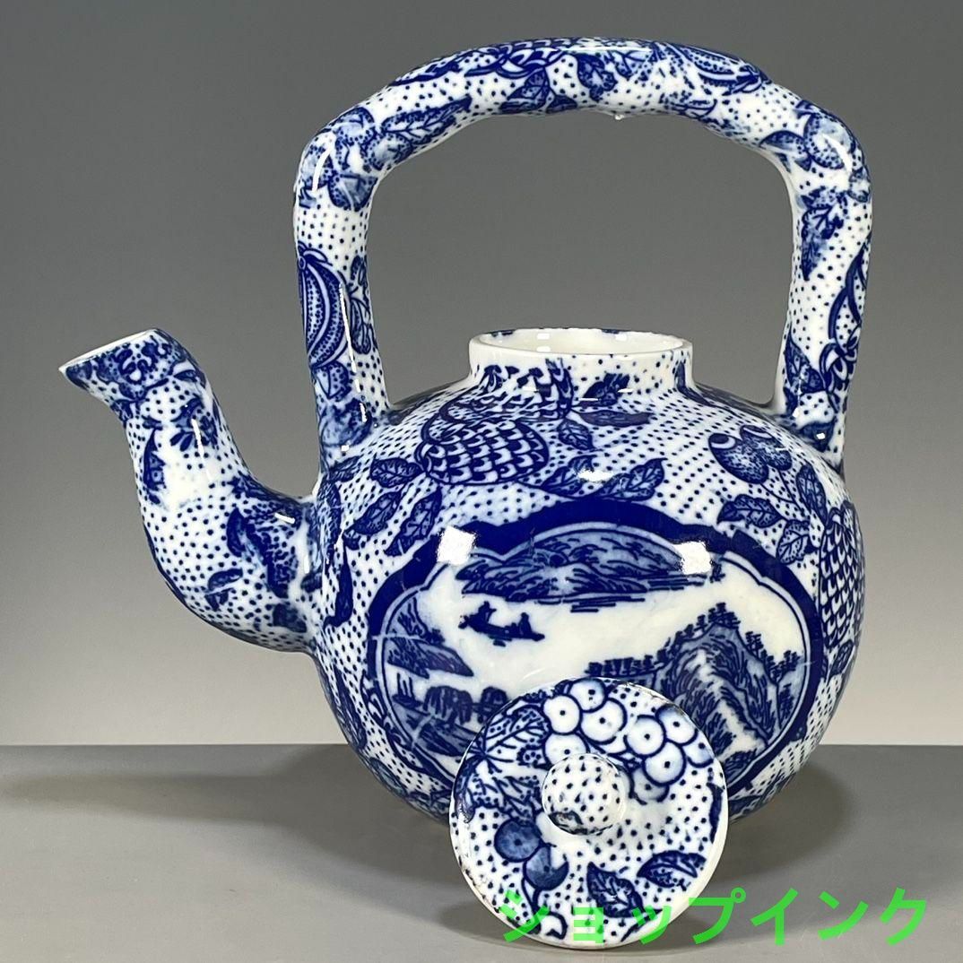 彩花鳥提梁壺 茶壺 茶道具 茶器 工芸品 美術品 置物 彩花鳥提梁壺 茶壺 茶道具 茶器 工芸品 美術品 置物