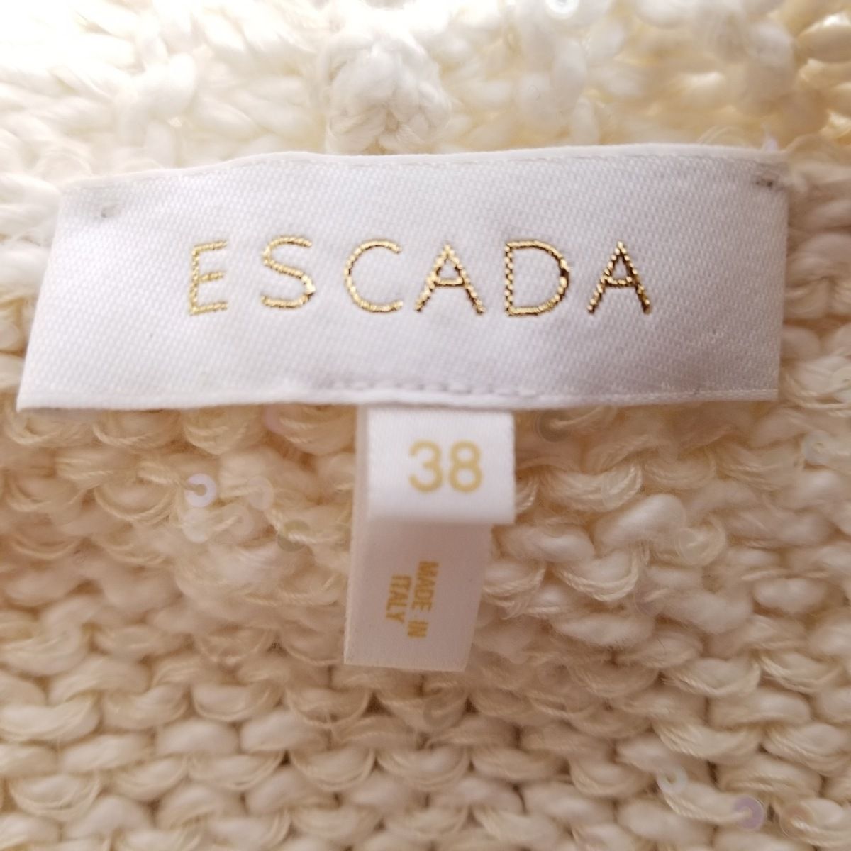 ESCADA(エスカーダ) カーディガン サイズ38 L レディース - アイボリー 