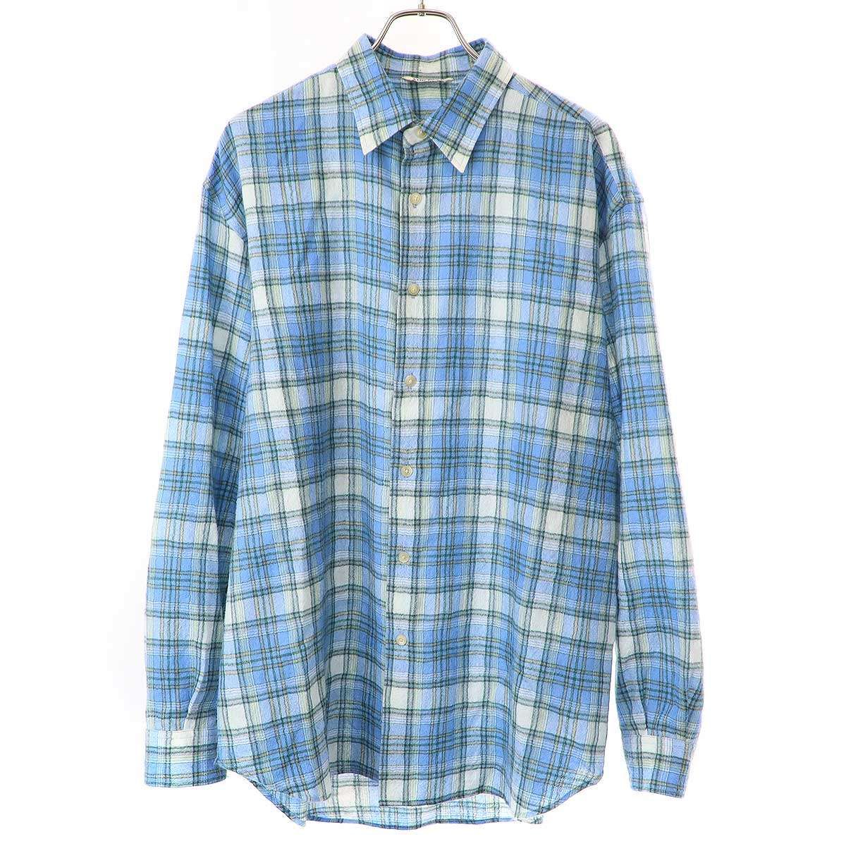 24awオーラリーAIRY WOOL CHECK SHIRT サイズ3 AURALEE 24AW AIRY WOOL CHECK SHIRT サイズ3