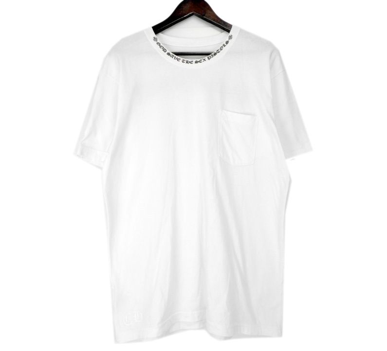 クロムハーツ CHROME HEARTS × セックス ピストルズ SEX PISTOLS ネック ロゴバック ラベル プリント 半袖 Tシャツ n8239